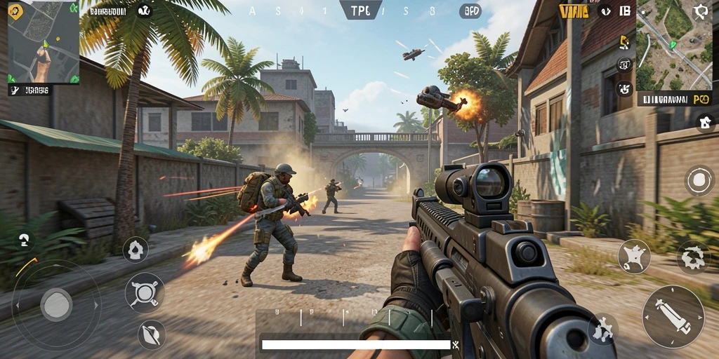 Tampilan seru pertempuran dalam game TPS API36.