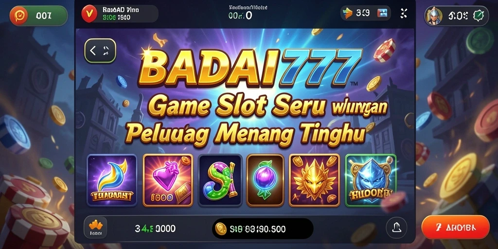 Tampilan seru dari gameplay BADAI777 saat berputar.