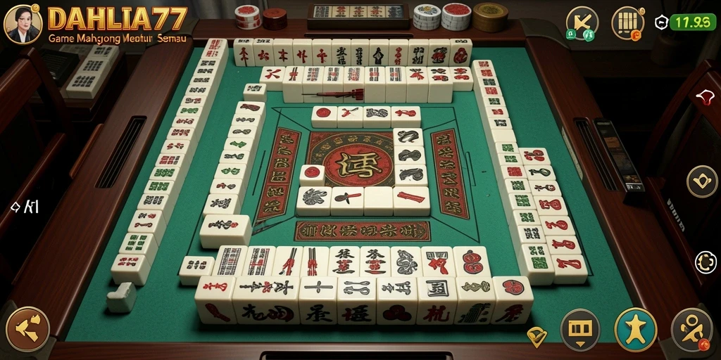 Tampilan gameplay menarik dari DAHLIA77 dengan level Mahjong yang beragam.