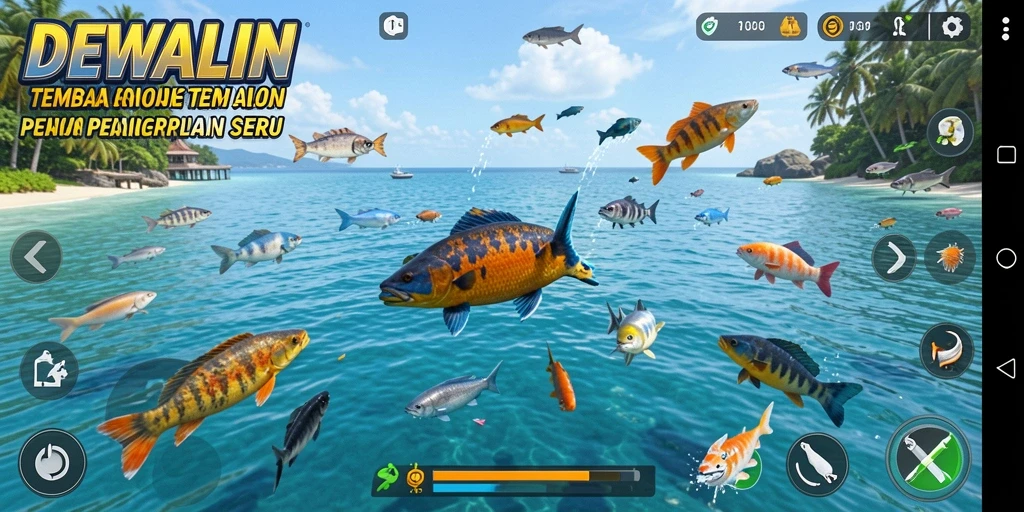 Tampilan menakjubkan dari gameplay Tembak Ikan DEWALIN.
