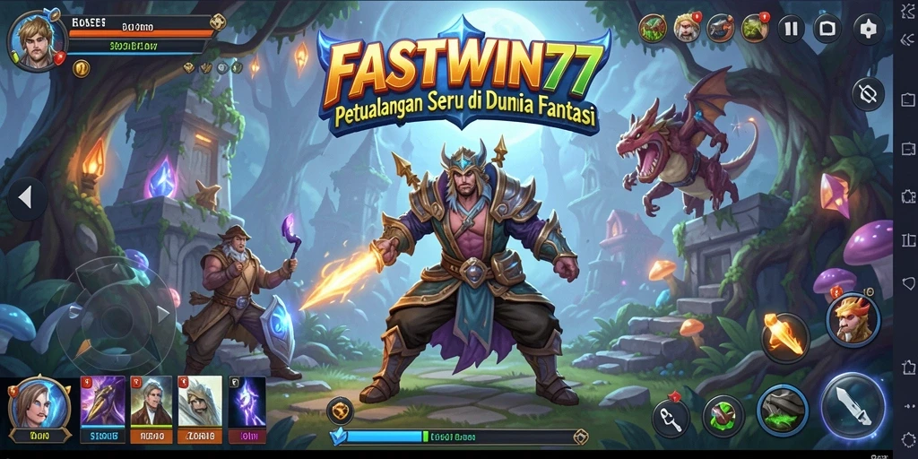 Tangkapan layar utama FASTWIN77 menampilkan aksi petualangan mendebarkan.