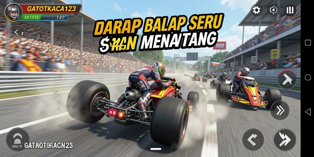 Tampilan menarik dari gameplay balap GATOTKACA123 yang penuh aksi.