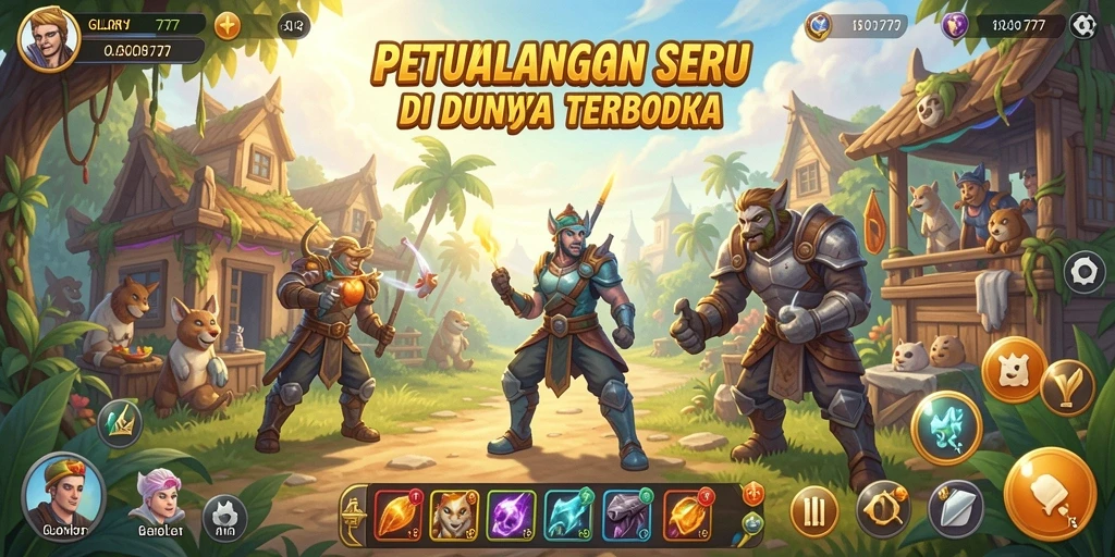 Tangkapan layar utama GLORYSLOT777 menampilkan dunia terbuka yang luas dan mengesankan.
