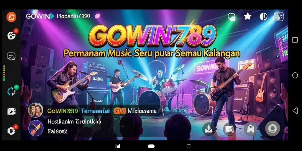 Gameplay seru GOWIN789 dengan berbagai lagu musik.