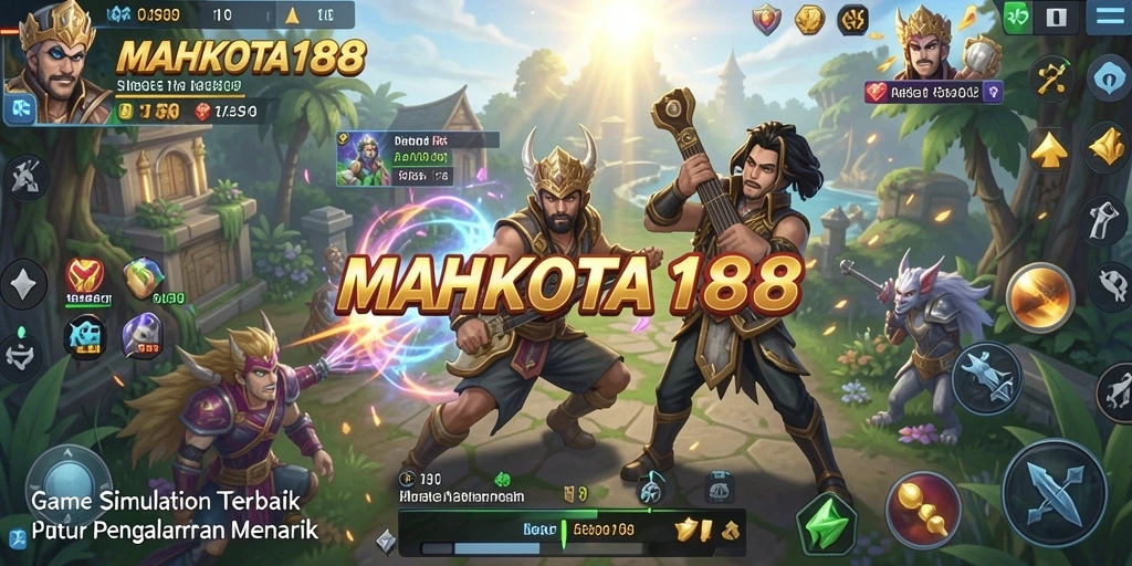 Tampilan gameplay menarik dari MAHKOTA188 dengan aksi simulation.