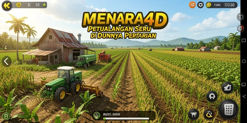 Tampilan gameplay <strong>MENARA4D</strong> menunjukkan petualangan bertani yang seru.