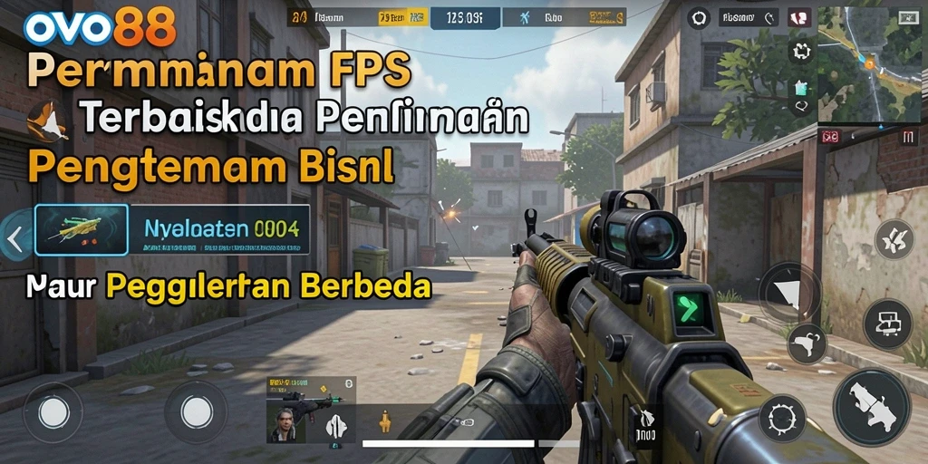 Screenshot OVO88 menampilkan intensitas pertempuran FPS yang mendebarkan.