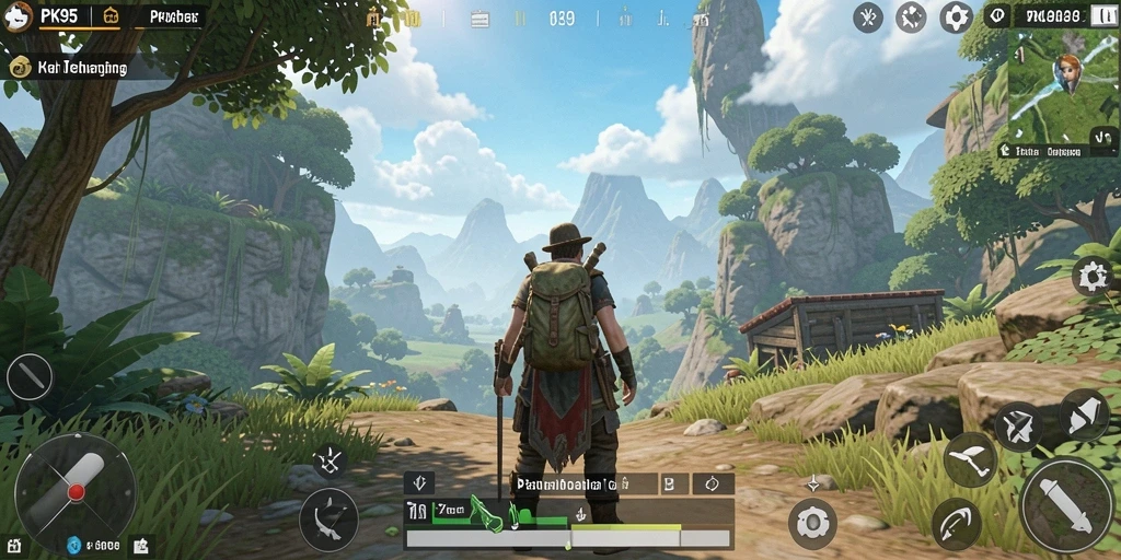 Screenshot PK95 menampilkan aksi seru dalam dunia Open World.