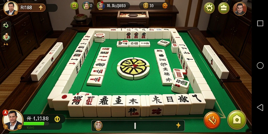 Tampilan gameplay RI188 yang menampilkan tantangan Mahjong.