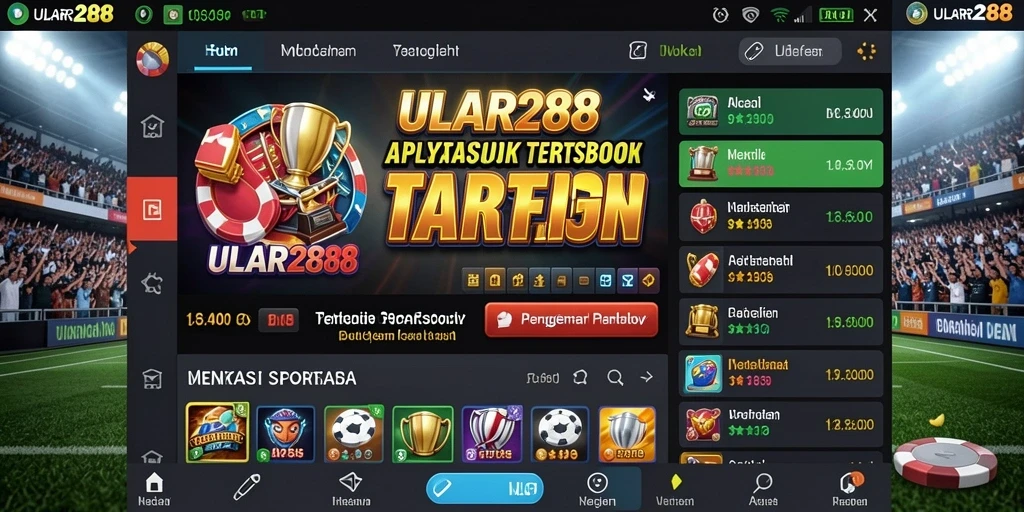 Tampilan utama gameplay Sportsbook ULAR288 yang menarik dan interaktif.