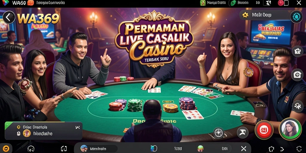 Tampilan gameplay Live Casino di WA369 dengan dealer langsung.