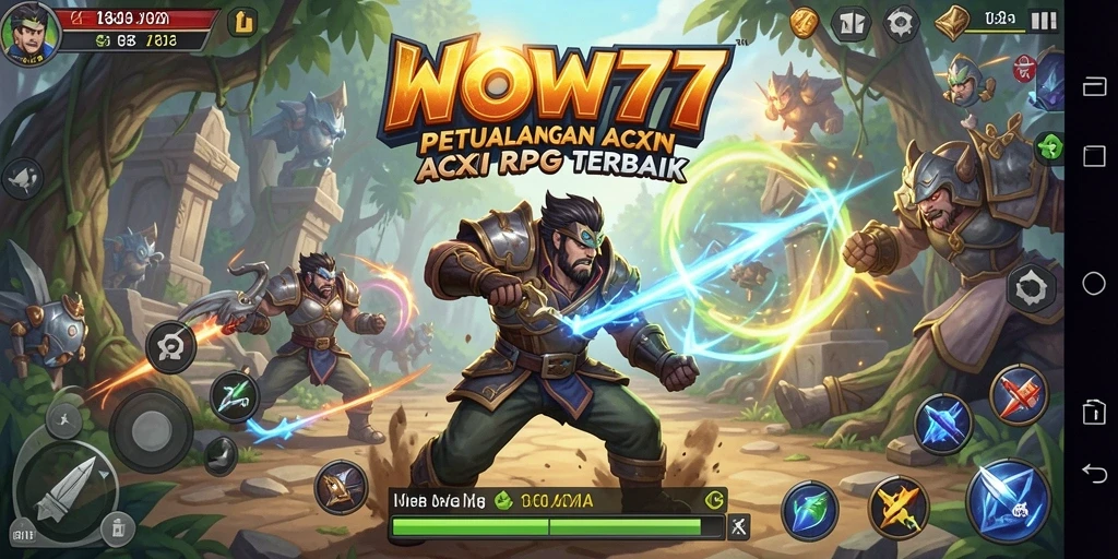 Tampilan gameplay WOW77 menampilkan aksi pertempuran epik dalam dunia ARPG.